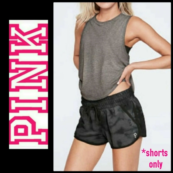 NEW VICTORIA'S SECRET PINK TIE DYE PULL ON VARSITY LOUNGE SHORTS - Picture 1 of 8